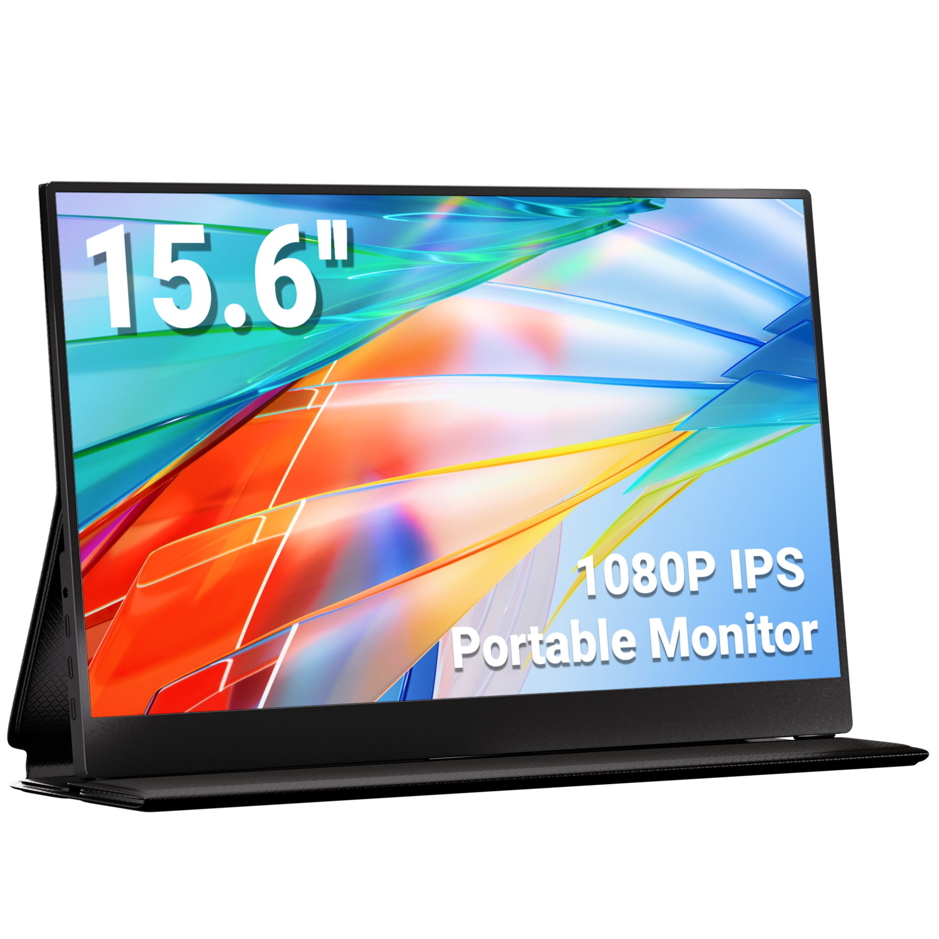 Ingnok ポータブルモニターYNF2B 15.6インチFHD折り畳み式 15.6インチ折りたたみ式デュアルコンピュータモニター - 外出先