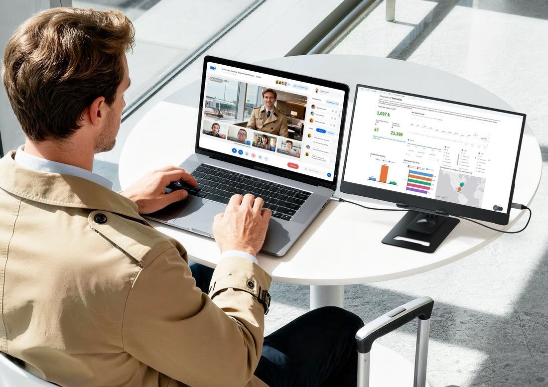 15.6-inch INGNOK portable monitor for work and travel