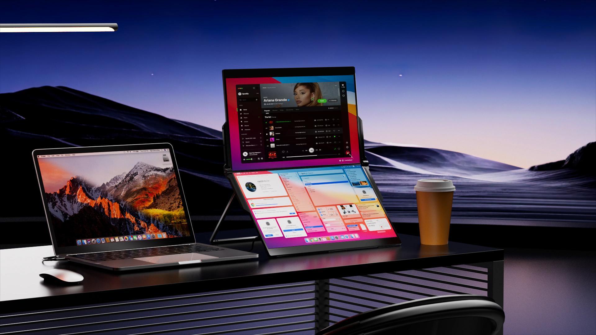 Ingnok ポータブルモニターYNF2B 15.6インチFHD折り畳み式 INGNOK YNF2B 15.6