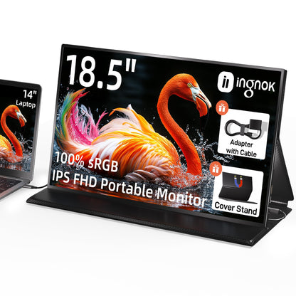 INGNOK YN05B 18.5" FHD Portable Monitor with Smart Cover