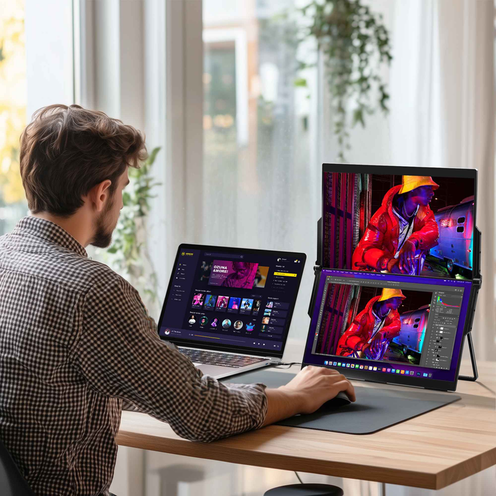 15.6" Folding Dual Computer Monitor