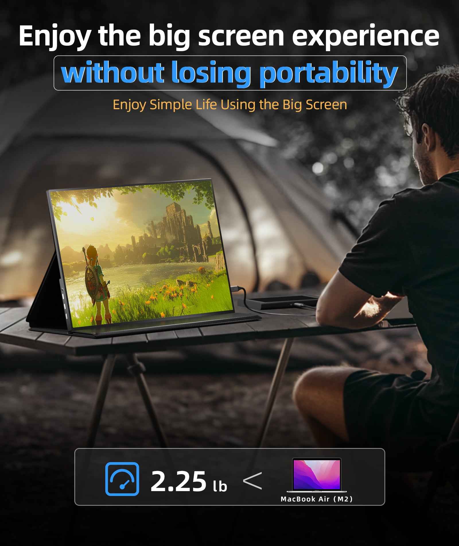 18.5"FHD large Portable Monitor