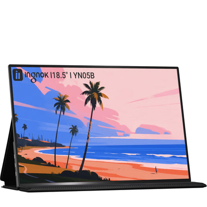 INGNOK YN05B 18.5インチ FHD ポータブルモニター（スマートカバー付き）