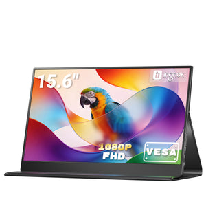 INGNOK YN02B 15.6" FHD Portable Monitor with Smart Protective Case