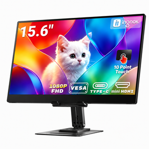 INGNOK 15.6" FHD Touchscreen Portable Monitor with Adjustable Stand