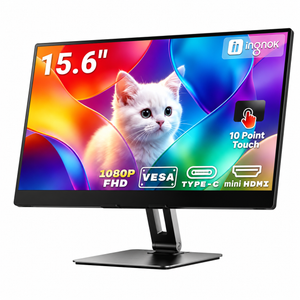 INGNOK 15.6 inch FHD touchscreen portable monitor with adjustable stand