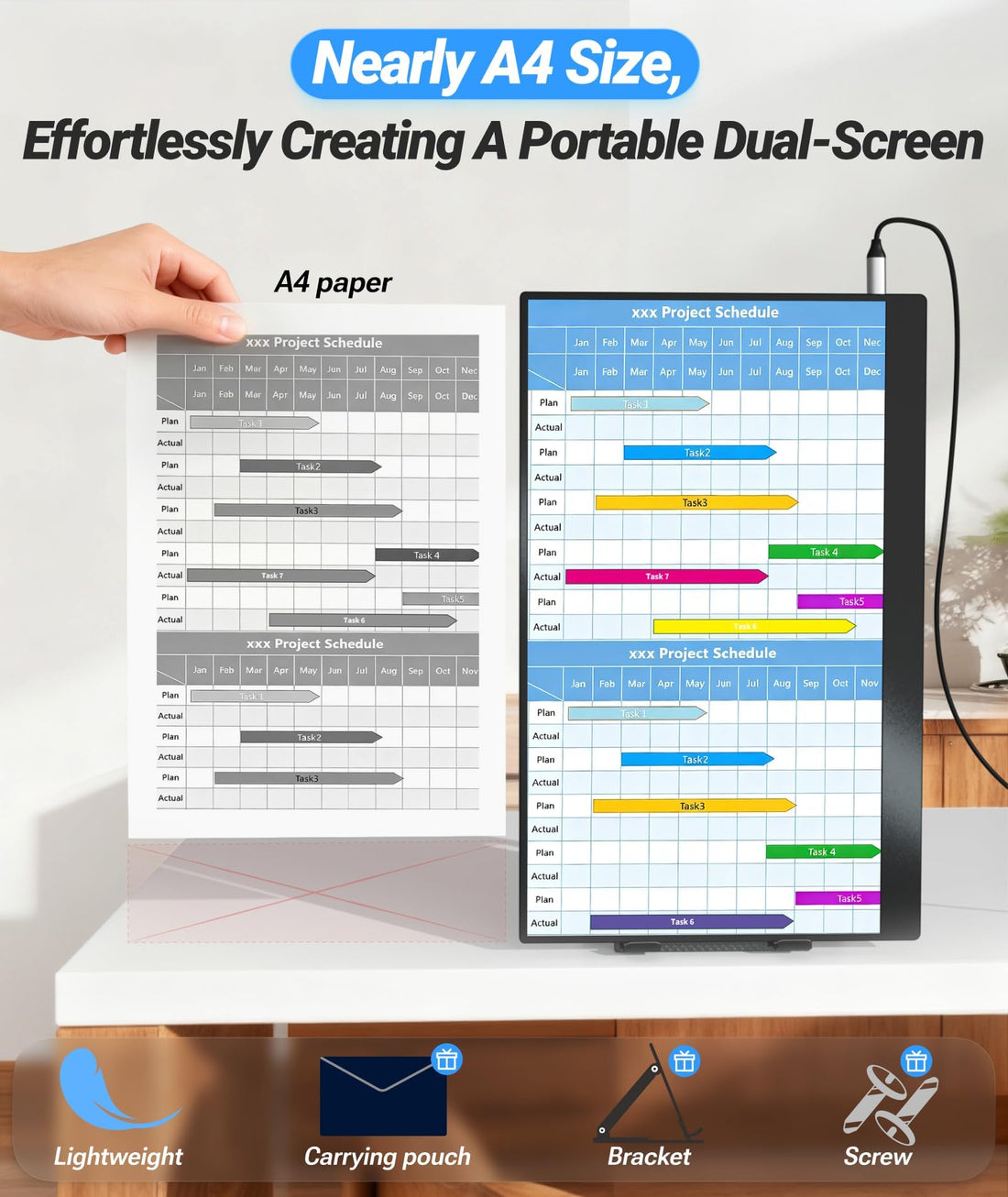 INGNOK YN02D 15.6 inch non-touch FHD portable monitor front view