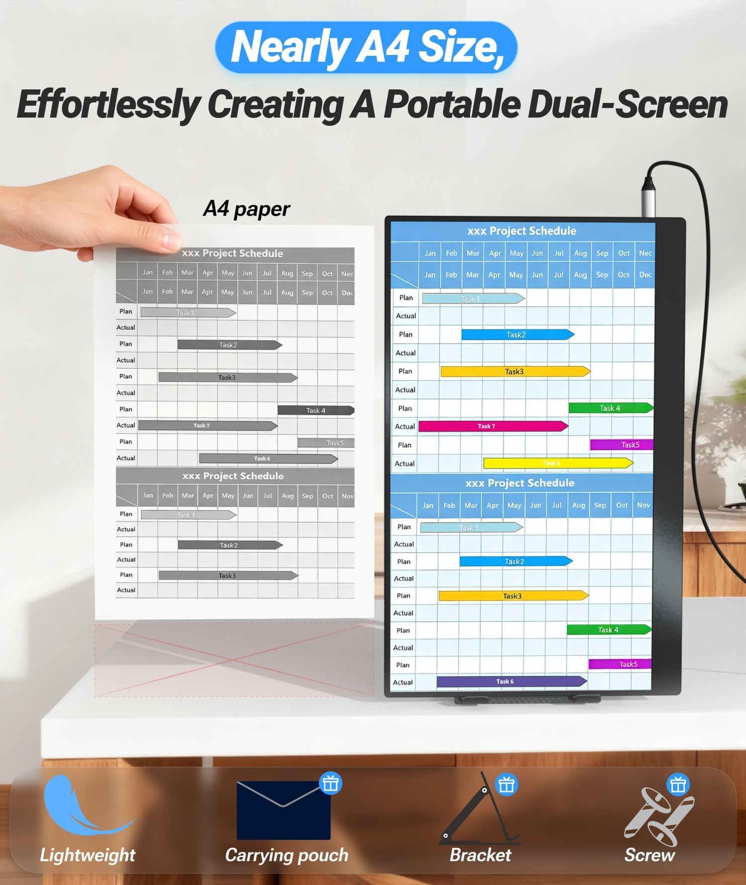 INGNOK YN02D 15.6 inch non-touch FHD portable monitor front view