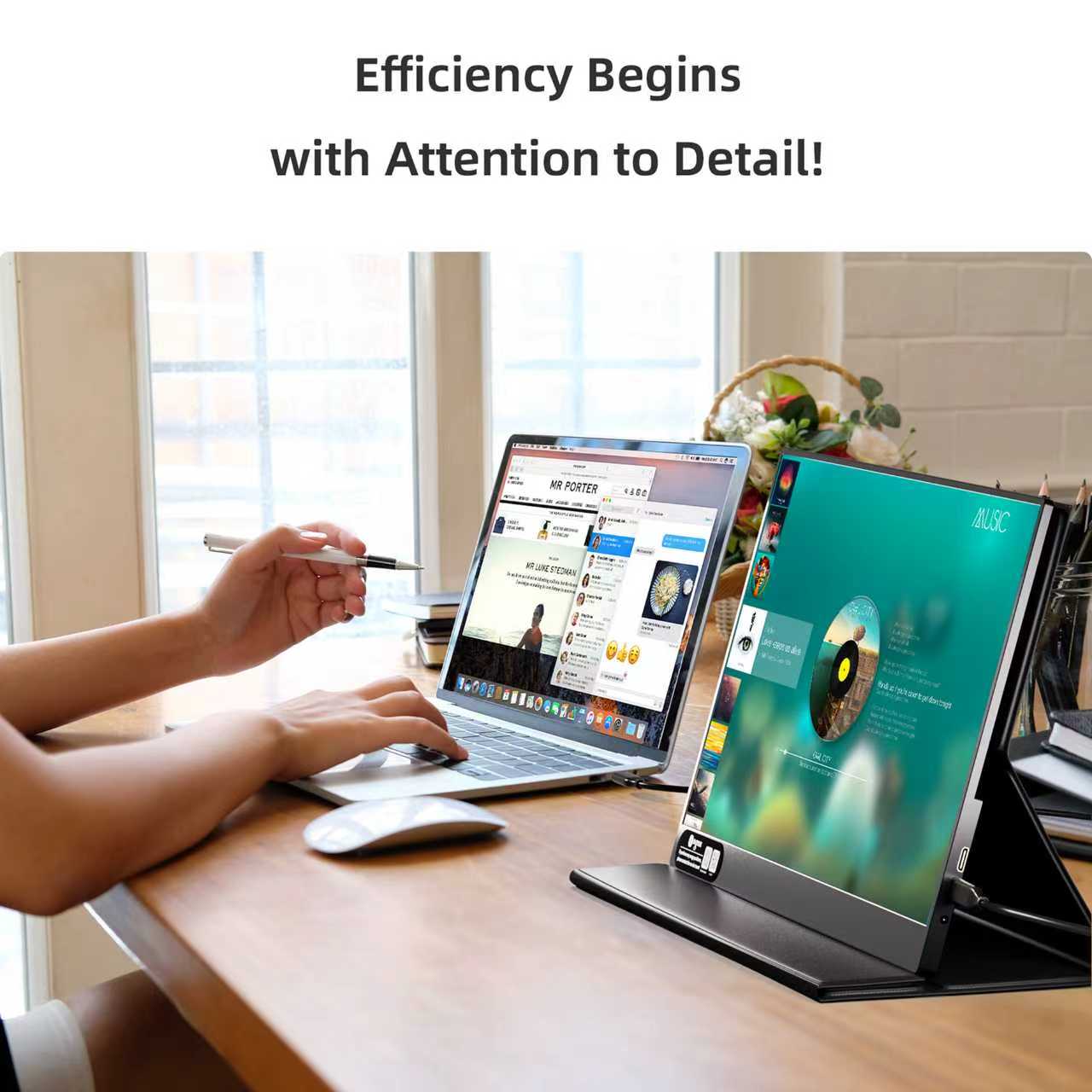 INGNOK YN02D travel cover stand for portable monitor